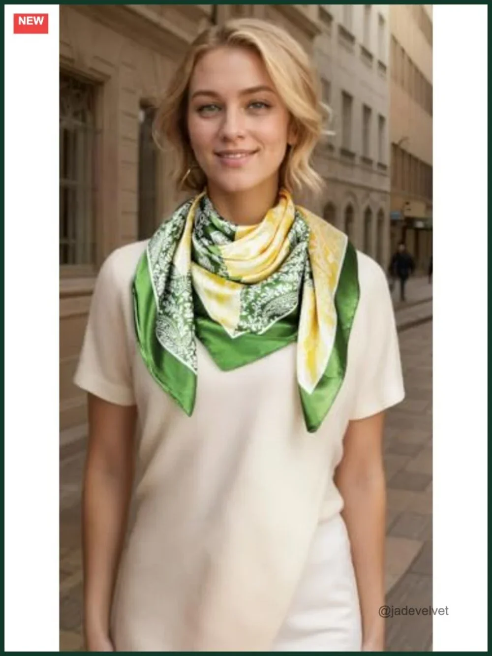 Satin Square Scarf for Women 35x35 Silk Feel Hair Wrap Neck Scarf